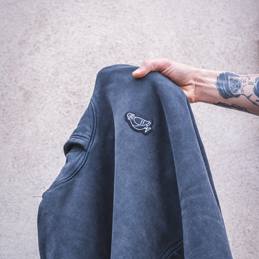 Hoodie EMBLEM - Oversize Fadeout Gris Anthracite